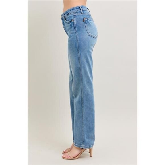 Judy Blue Full Size Tummy Control Vintage Wash Straight Jeans Plus Size - Picture 2 of 10